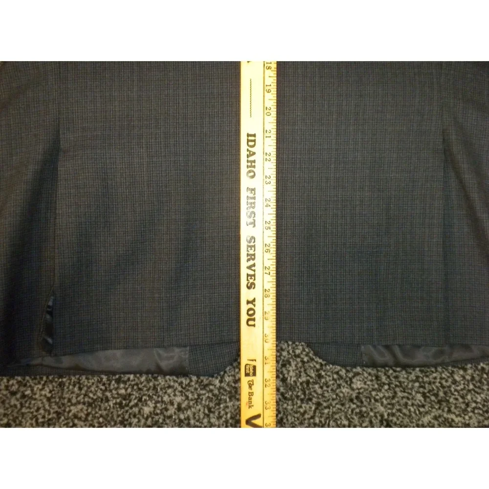 Peter Millar Sport Coat‎ Mens 46R Navy Blue Plaid Flynn Wool Classic Fit Lined